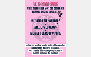 LE CAL HANDBALL CELEBRE LE MOIS DES DROITS DES FEMMES