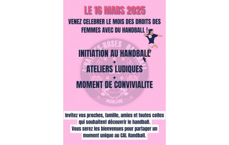 LE CAL HANDBALL CELEBRE LE MOIS DES DROITS DES FEMMES