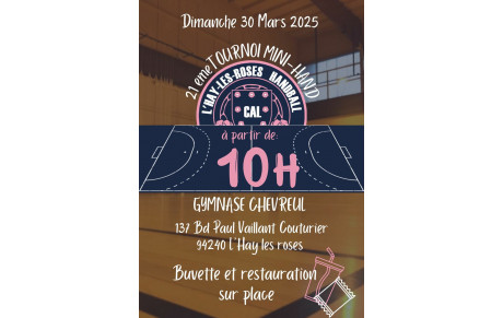 21 ème TOURNOI MINI-HAND